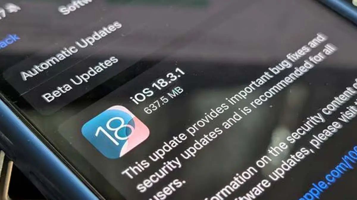 Apple Releases iOS 18.3.1 Update